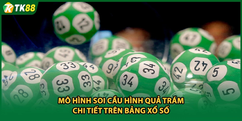 Mô hình soi cầu hình quả trám chi tiết trên bảng xổ số
